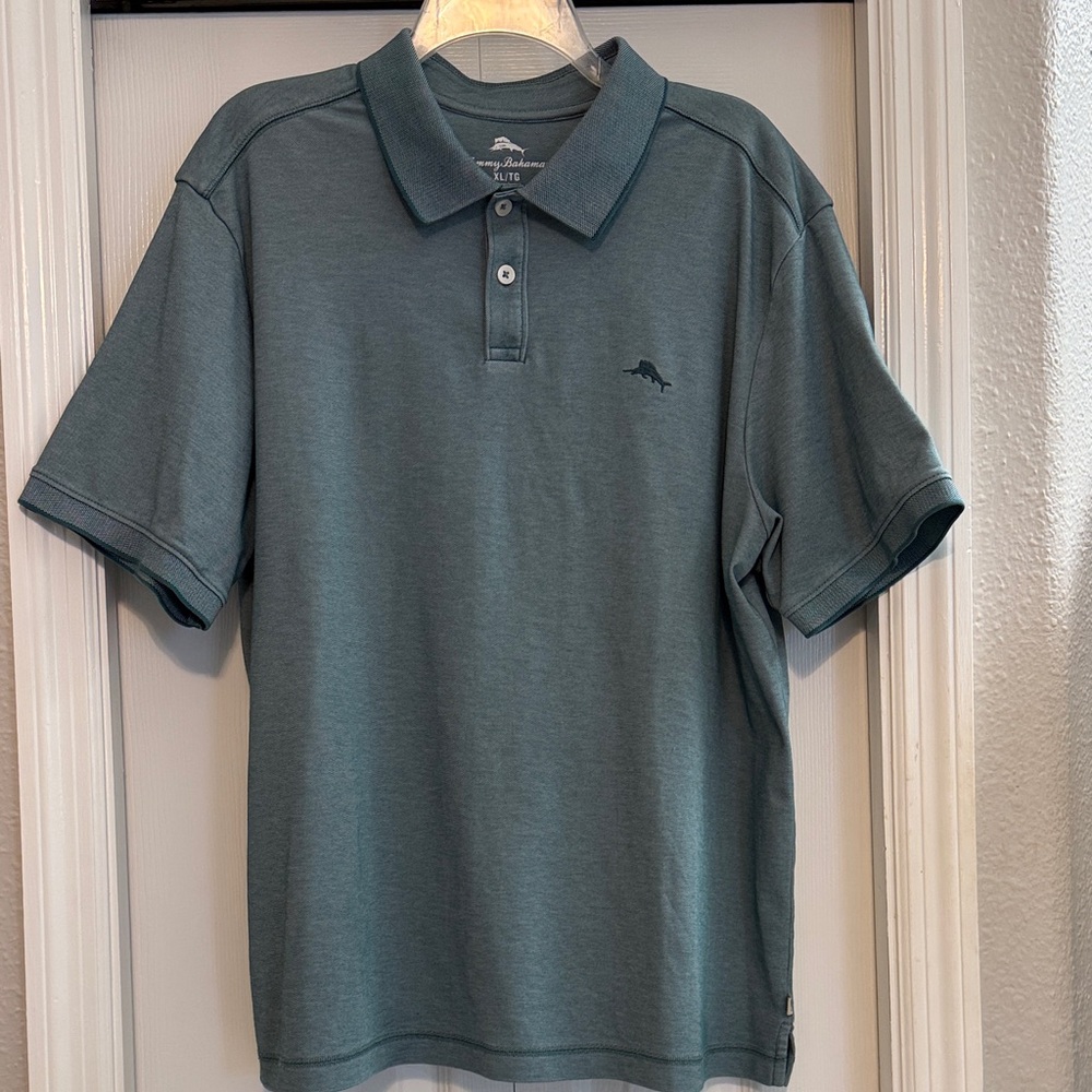 Tommy Bahama Men's Green Polo Shirt- XL